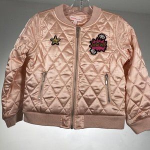 Never worn - Girls sz 6 pnk bomber jckt